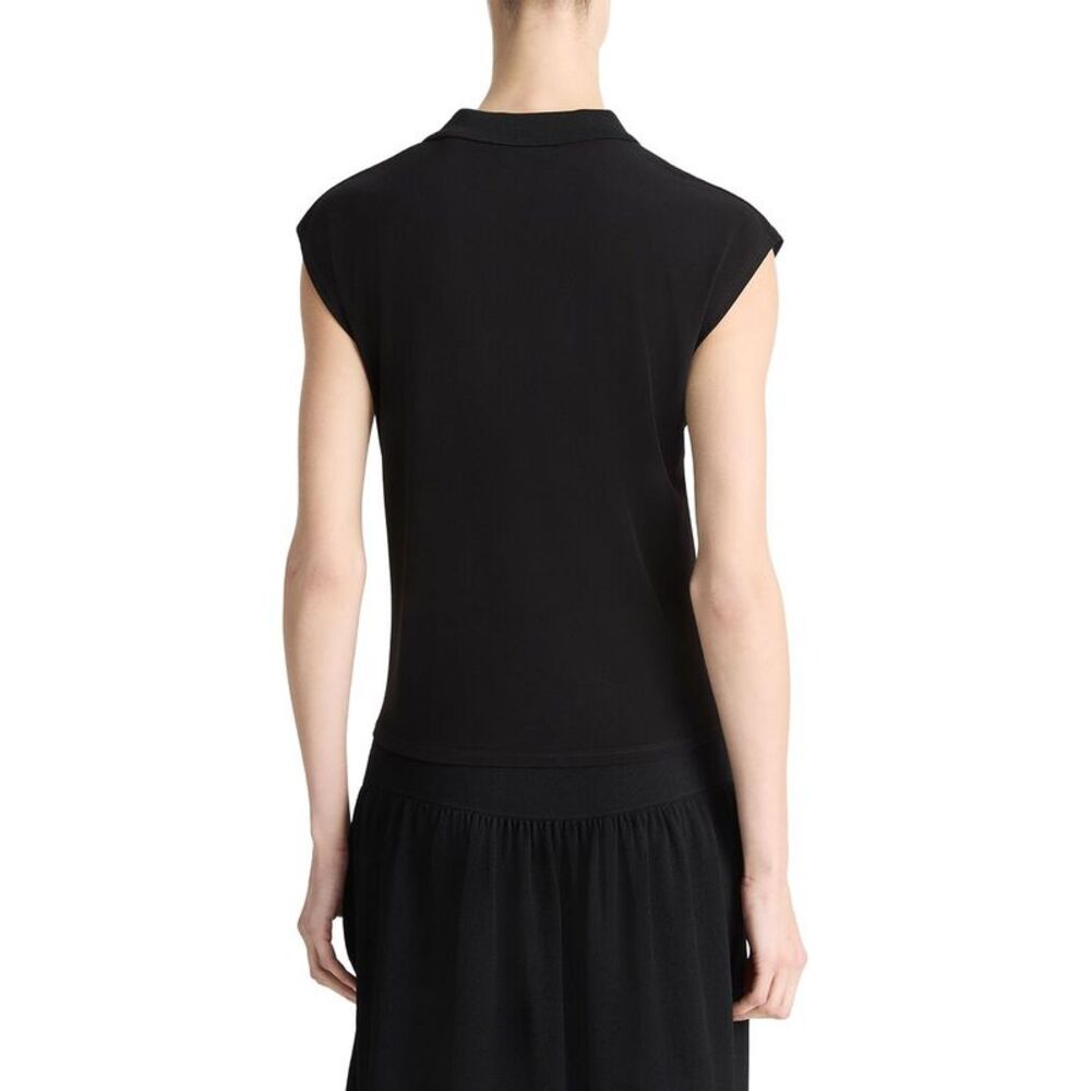 Vince Womens  Cap Sleeve Polo Shirt - Picture 2 of 4
